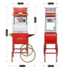 Popcorn Machine with Cart: This popcorn machine on wheels combines an antique-style design with modern features. The cart includes 16" bicycle-style w