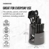 Classic 30-Piece Spin-N-Store Rotating Carousel Stainless Steel Knife Set Tool Set Gray