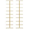 Wall-mounted Wine Rack for 9 Bottles 2 pcs Gold Iron