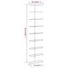 Wall-mounted Wine Rack for 9 Bottles 2 pcs Gold Iron
