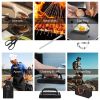 31Pcs Griddle Accessories Kit Flat Top Grill Accessories For Camp Chef with Spatulas Griddle Press Basting Cover Spice Shakers Vegetable Forks Steel S