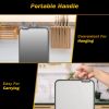 2Pcs Double Sided Cutting Board Stainless Steel PP Chopping Board Lightweight Kitchen Cutting Board Mesh Design with Grinding Zone Knife Sharpener Han