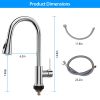 Automatic Touch Sensor Faucet Single Handle Pull Out Sink Faucet with Hot Cold Water Control