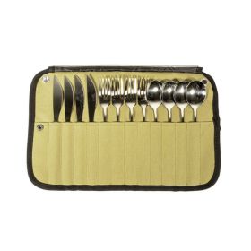 Outdoor Camping Cutlery Set With Storage Bag (type: Style B, Color: As pic show)
