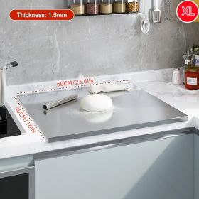 Stainless Steel Cutting Board with Lip for Kitchen Chopping Boards for Countertop Large Metal Cutting Board over Sink Suitable for Meat Fruits Vegetab (size: 40cm*60cm)