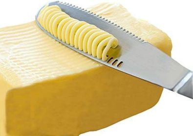 Stainless Steel Butter Spreader, Butter Knife - 3 in 1 Kitchen Gadgets (Color: Silver)