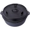 Outdoor Camping Deep Pot for Camping Cooking BBQ Baking
