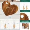 6Set Bridal Shower Favor Heart Cheese Board Cheese Knives Wood Mini Charcuterie Board Thank You Gift Box For Guest Bridal Prize Wedding Birthday Valen