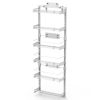 10LBS Loading 6-Tier Over the Door Pantry Organizer, Large Metal Door Spice Rack