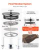 VEVOR French Press Coffee Maker, 34 Ounce 1 Liter Borosilicate Glass Coffee Press Tea Maker with Stainless Steel Filter