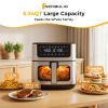 6.34QT Multi-Function Air Fryer with Ceramic Coating Suitable for Roast, Bake, Broil, Dehydrate, Reheat & Keep Warm, Digital Temperature (90°F-450°F)