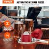 VEVOR Ice Ball Press, 2.4" Ice Ball Maker, Aircraft Al Alloy Ice Ball Press Kit for 60mm Ice Sphere, Ice Press with Tong and Drip Tray, for Whiskey