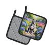 NEW Pit Bull Terrier Spring Path Pair of Pot Holders Kitchen Heat Resistant Pot Holders Sets Oven Hot Pads for Cooking Baking BBQ, 7 1/2 x 7 1/2