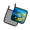 Hydrangeas in Watercolor Pair of Pot Holders Kitchen Heat Resistant Pot Holders Sets Oven Hot Pads for Cooking Baking BBQ, 7 1/2 x 7 1/2