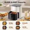 Air Fryer 6 Quart Capacity with Window Square Air Fryer 12-in-1 Air Fry, Roast, Reheat, Dehydrate, Bake, Steam with 400F